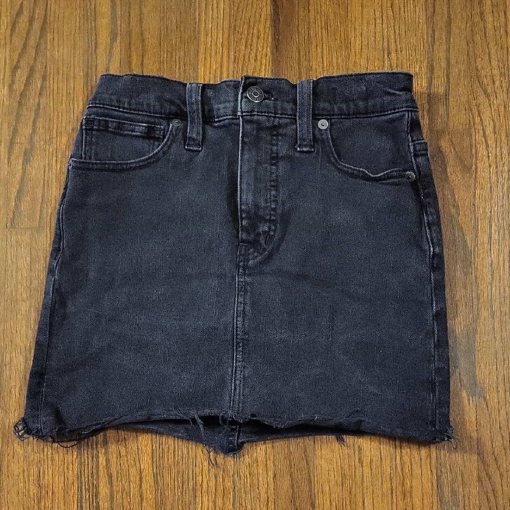 Madewell Charcoal Denim Skirt